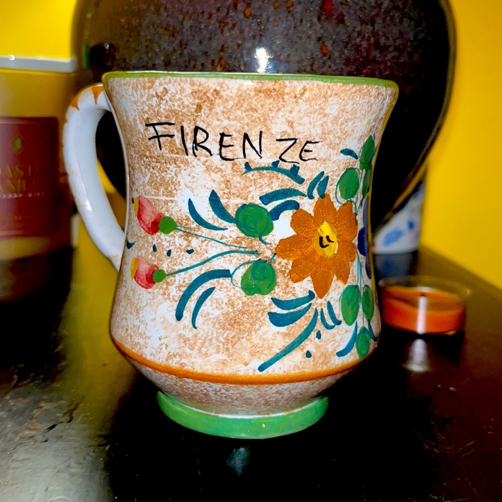 Italian Firenze pottery mug Italy